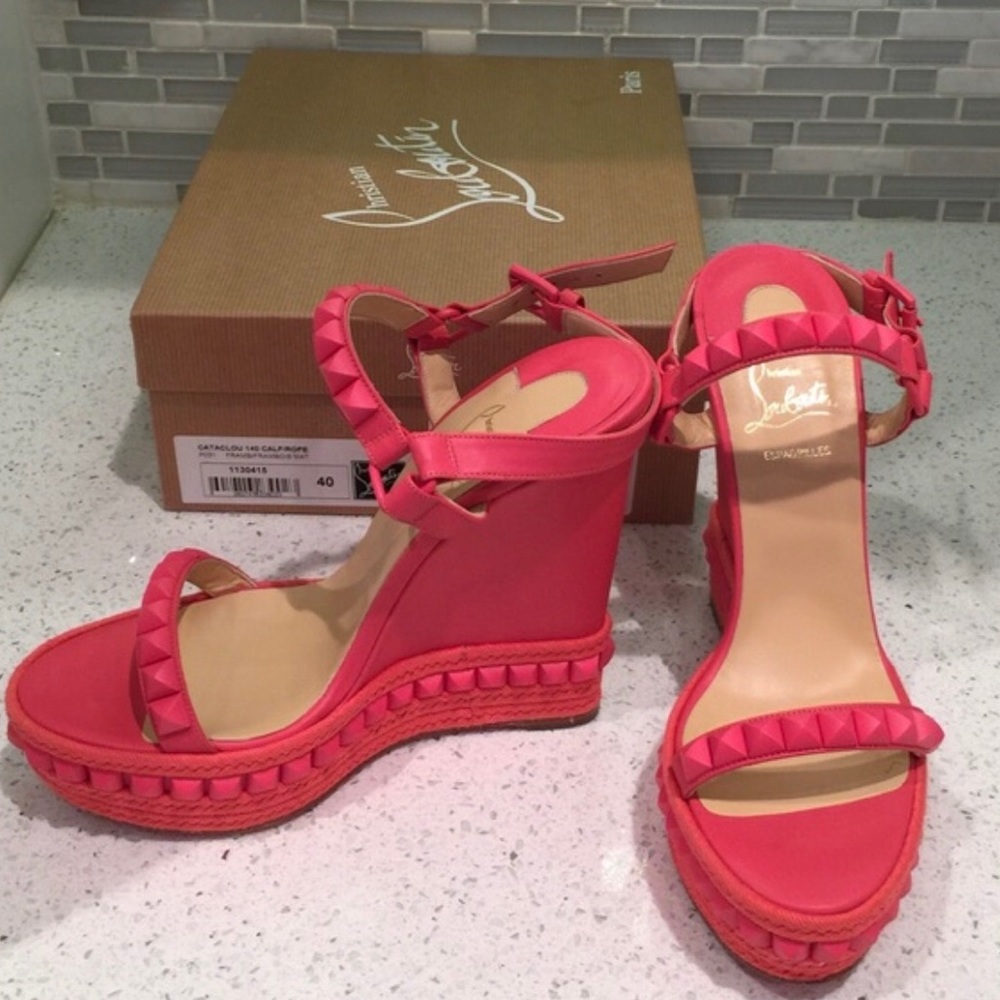 LIKE NEW Christian Louboutin Espadrilles Wedges